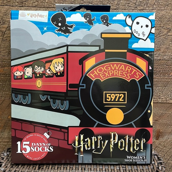 Warner Bros. Accessories - Harry Potter Women’s 15 Days of Socks Hogwarts Express Shoe Sizes 4-10